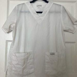 White small scrub top